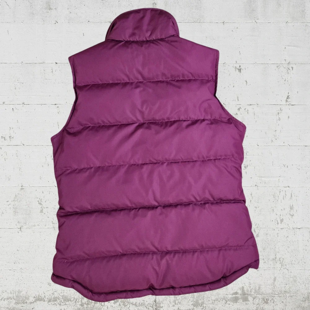 Y2K Aeropostale Purple Down Filled Mock Neck Full Zip Puffer Vest Size Medium